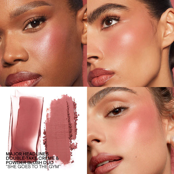 PATRICK TA
Mini Major Headlines Double-Take Crème & Powder Blush Duo - She Goes To The Gym
