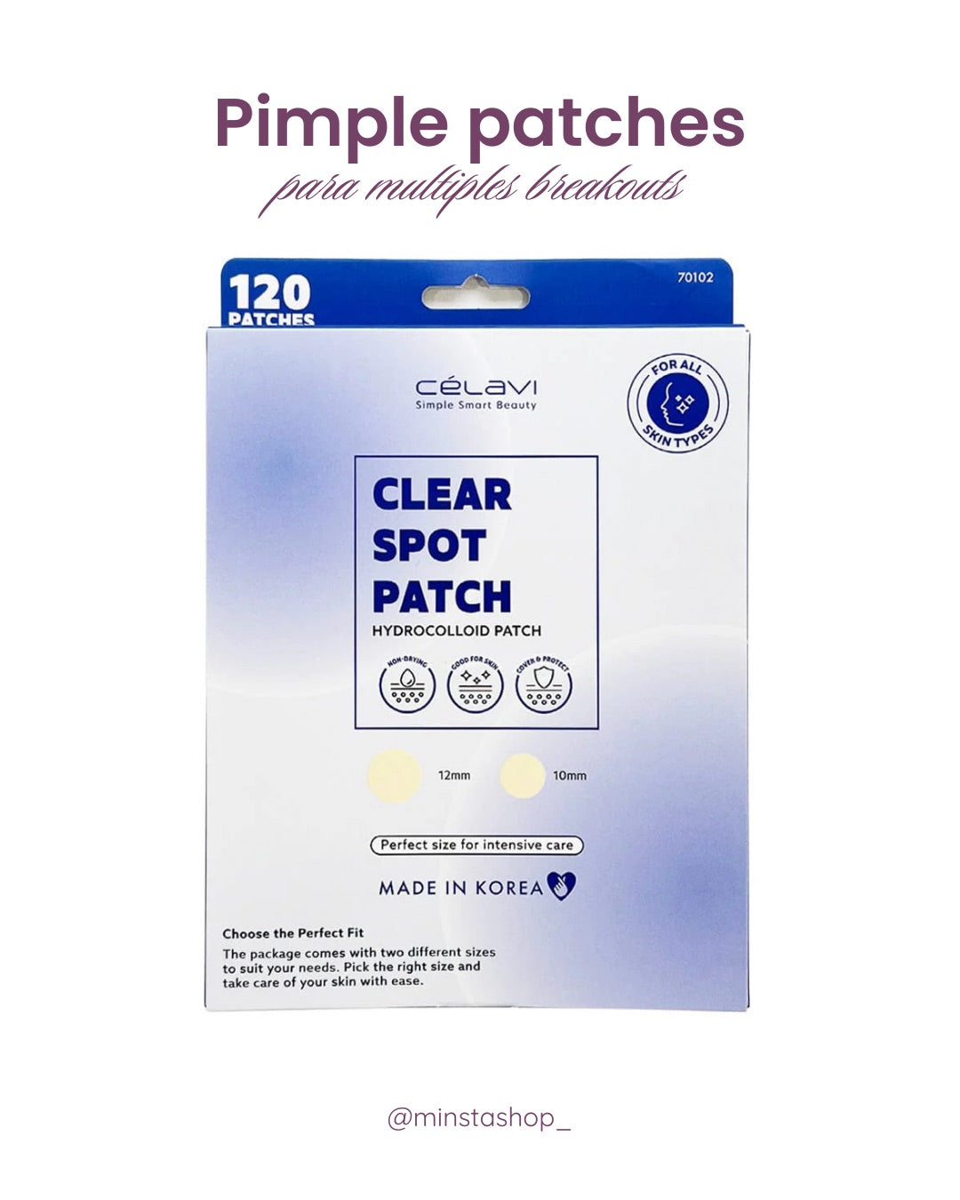 Clear Spot Patch 120 Hydrocolloid Patches Blue