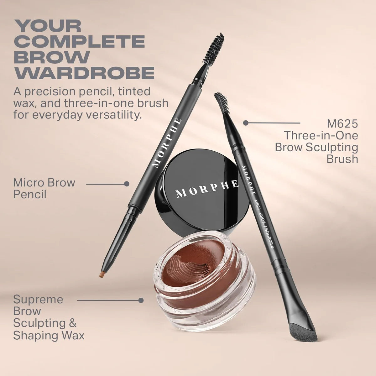 HIGH ARCHIEVER EVERYDAY ESSENTIALS BROW KIT Morphe - Almond