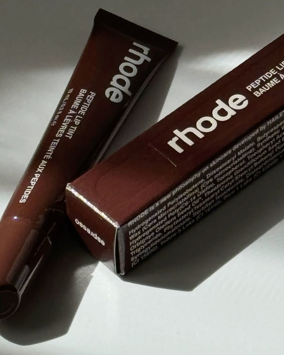 rhode peptide lip tint espresso-rich brown