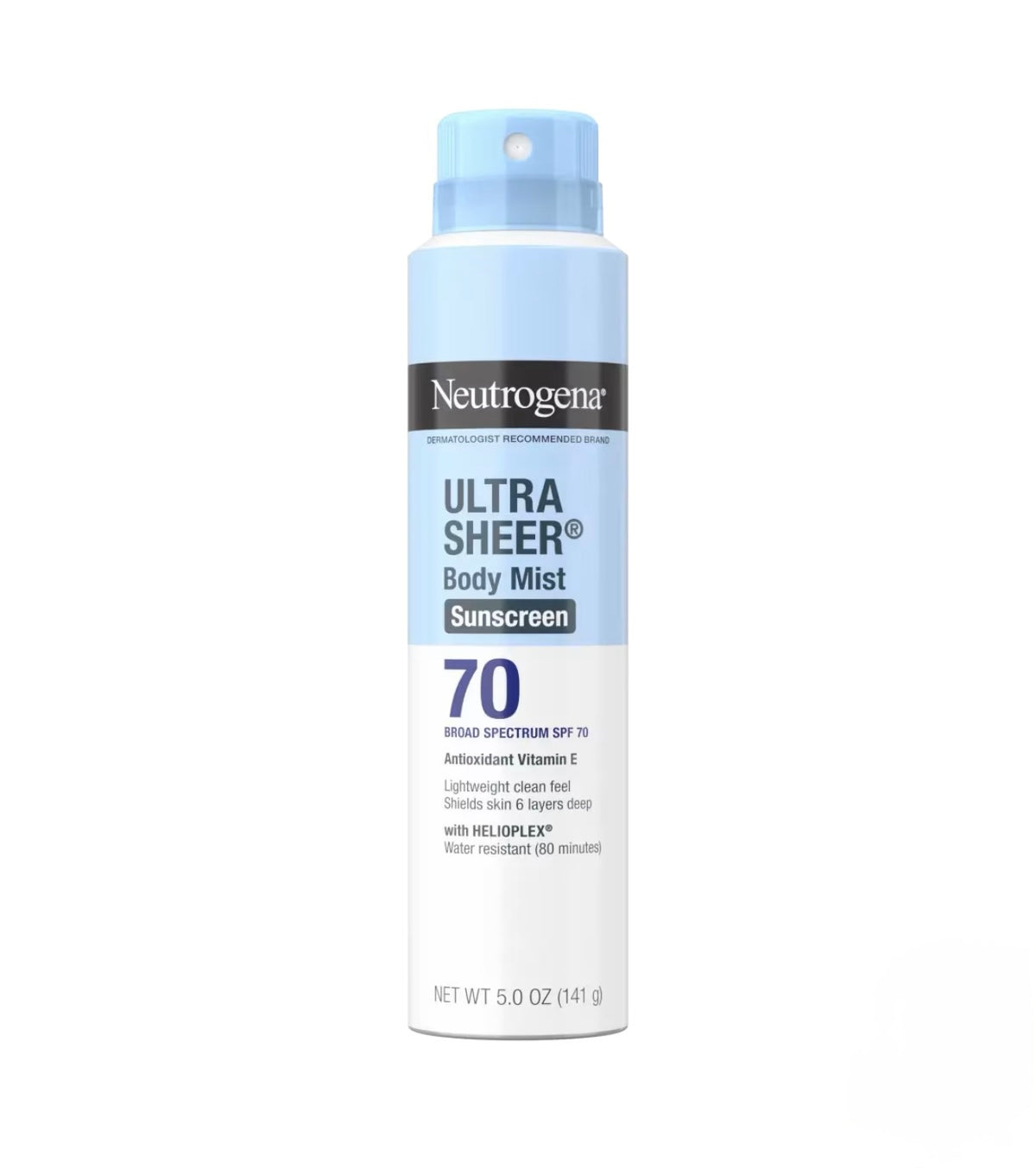 Neutrogena Ultra Sheer Body Mist Sunscreen Broad Spectrum SPF 70