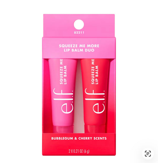 Elf Squeeze Me More Lip Balm Duo - Cherry and Bubblegum
