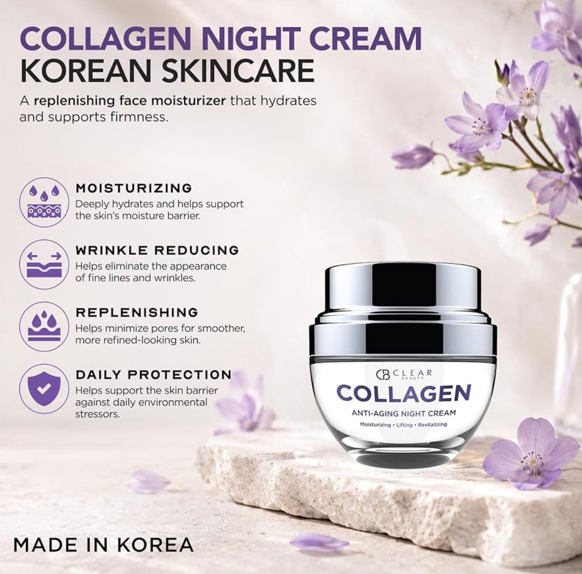 Clear Beauty Collagen Anti Aging Night Cream