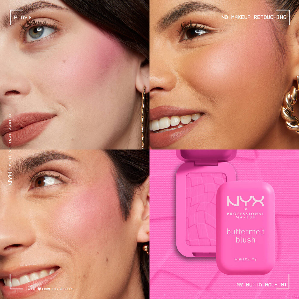 Buttermelt Pressed Powder Blush NYX - 01 My Butta Half