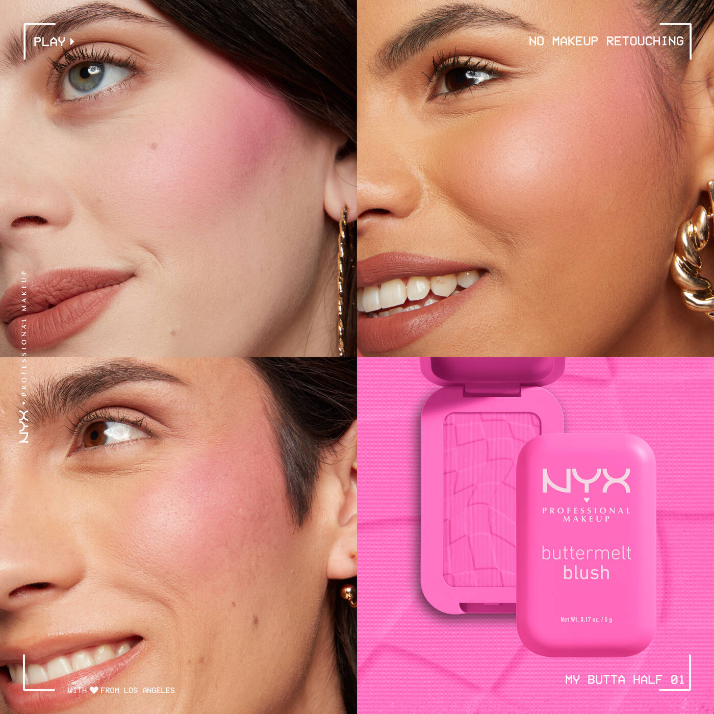 Buttermelt Pressed Powder Blush NYX - 01 My Butta Half