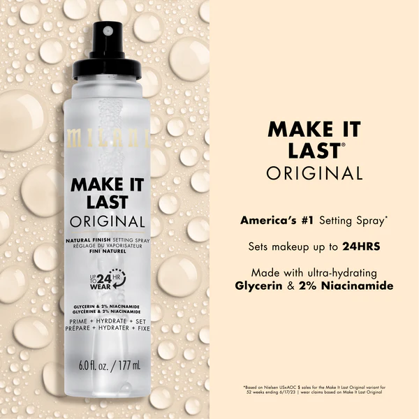 MAKE IT LAST ORIGINAL - NATURAL FINISH SETTING SPRAY JUMBO SIZE MILANI