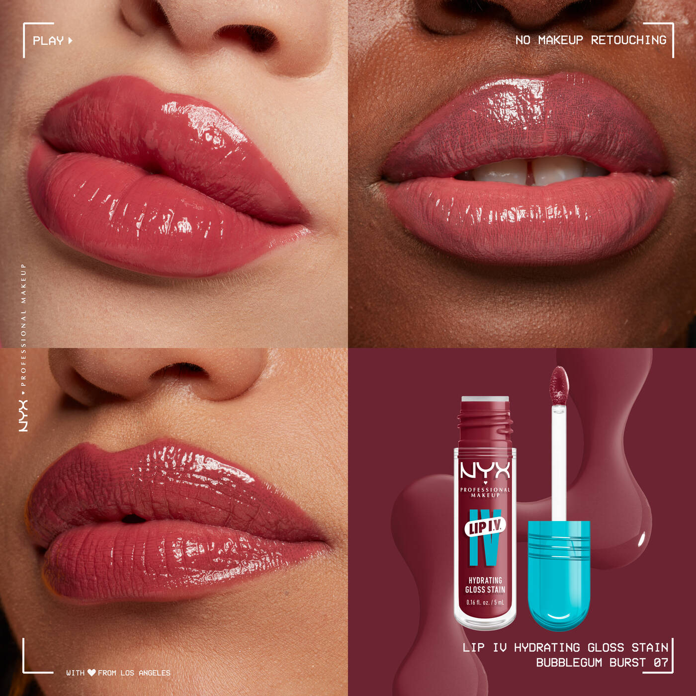 NYX LIP IV HYDRATING GLOSS SERUM 07 Bubblegum Burst