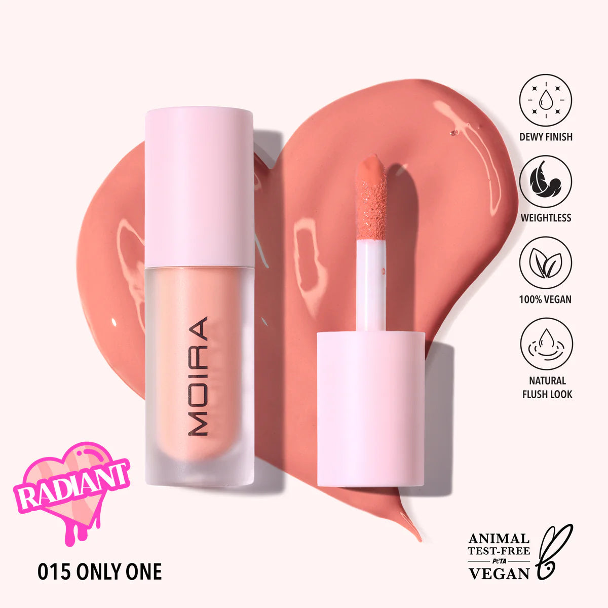 Moira LOVE STEADY LIQUID BLUSH (015, ONLY ONE)