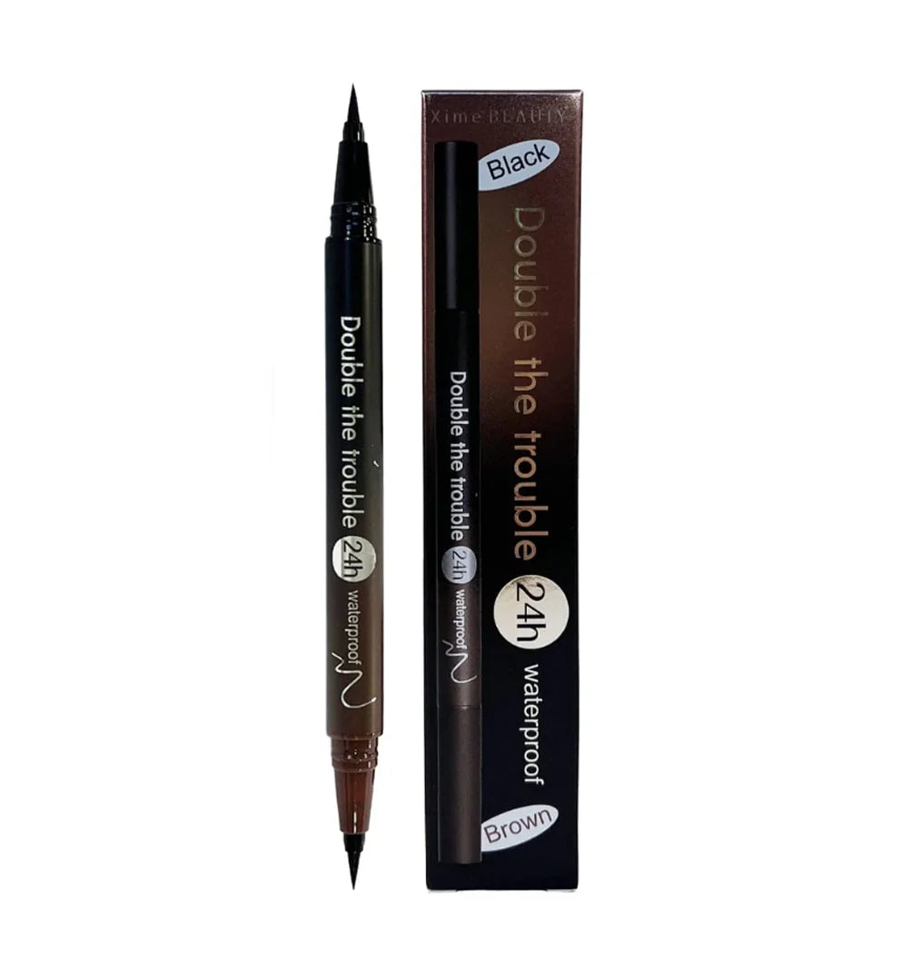 Double The Trouble Eyeliner Waterproof Black & Brown Xime Beauty