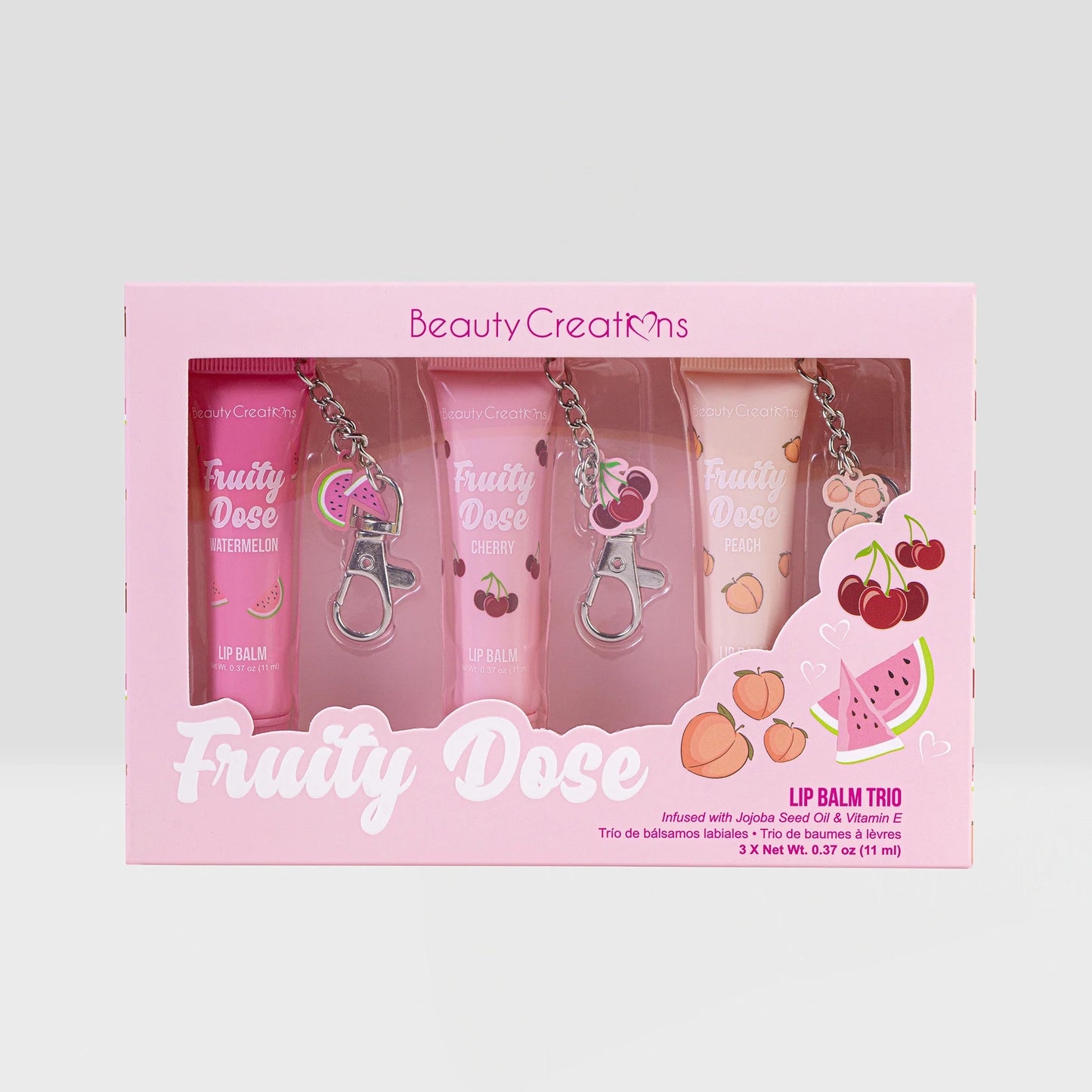 Fruity dose Keychain Lip Balm Trio Set