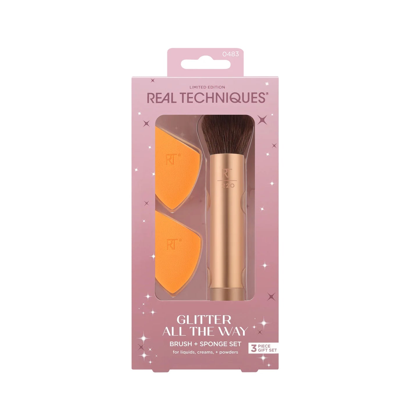 Glitter All The Way Brush + Sponge Set
Real Techniques