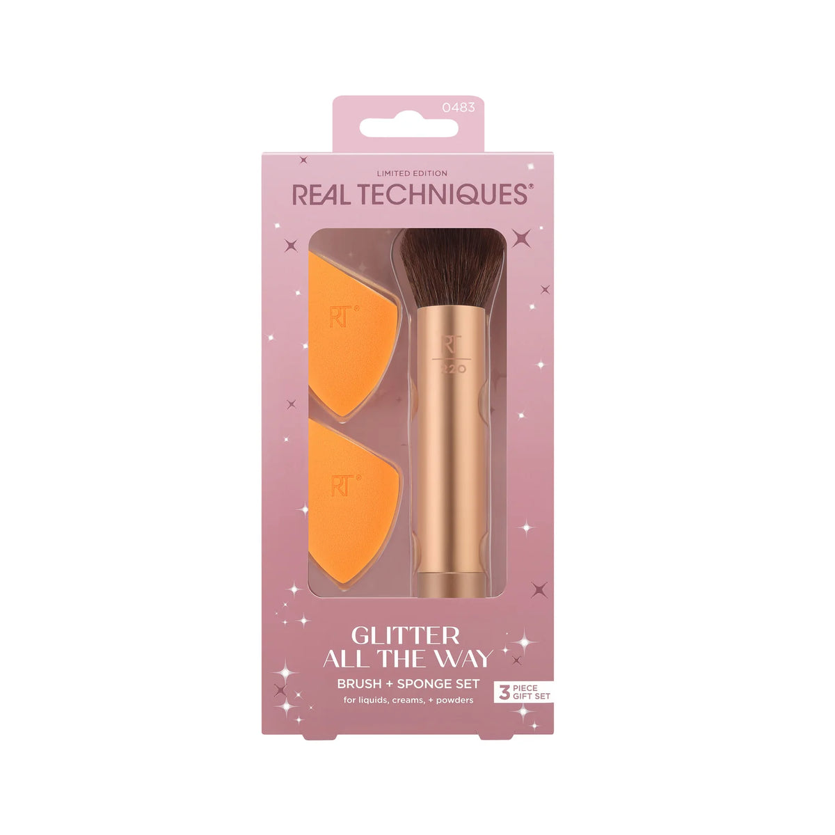 Glitter All The Way Brush + Sponge Set
Real Techniques
