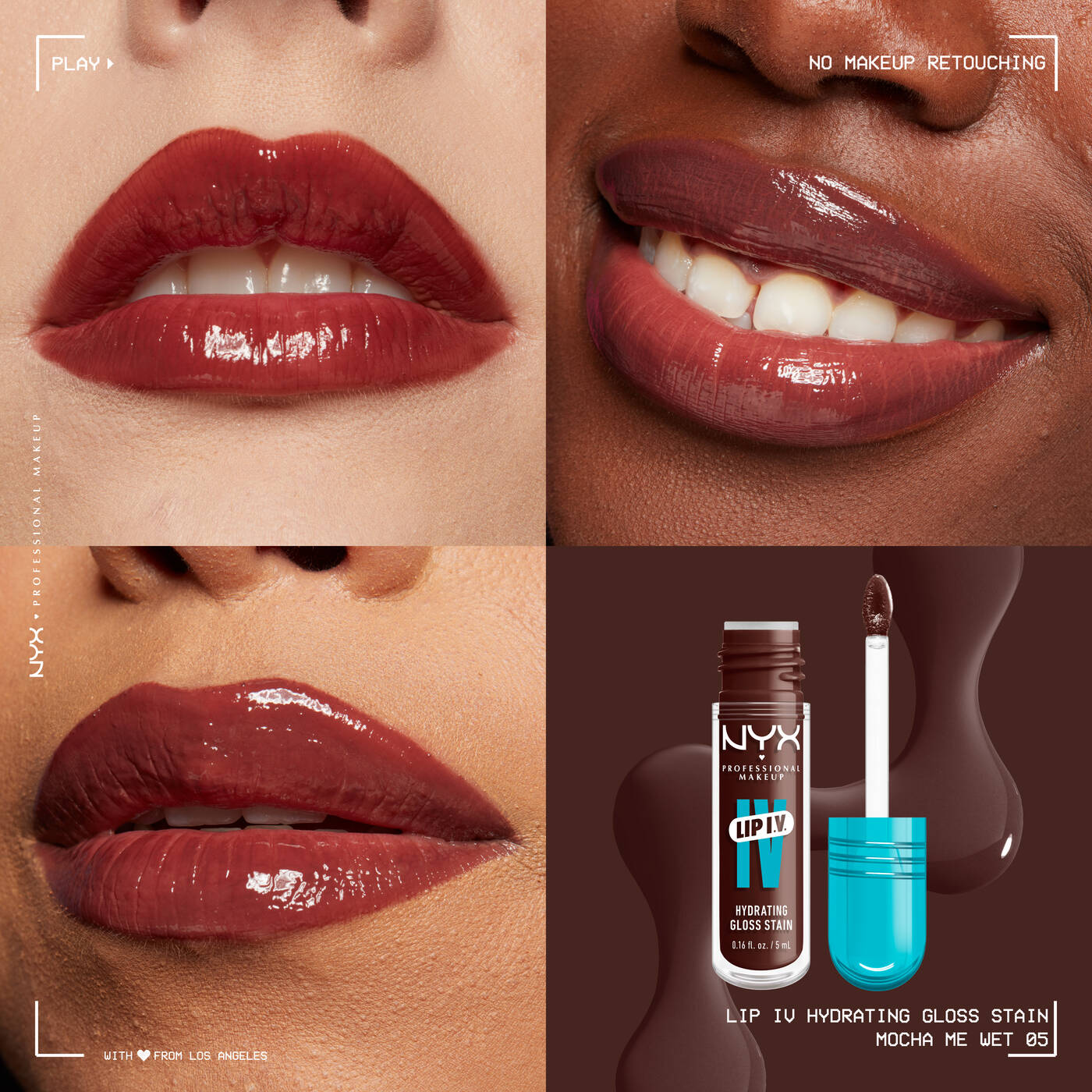 NYX LIP IV HYDRATING GLOSS SERUM 05 MOCHA ME WET