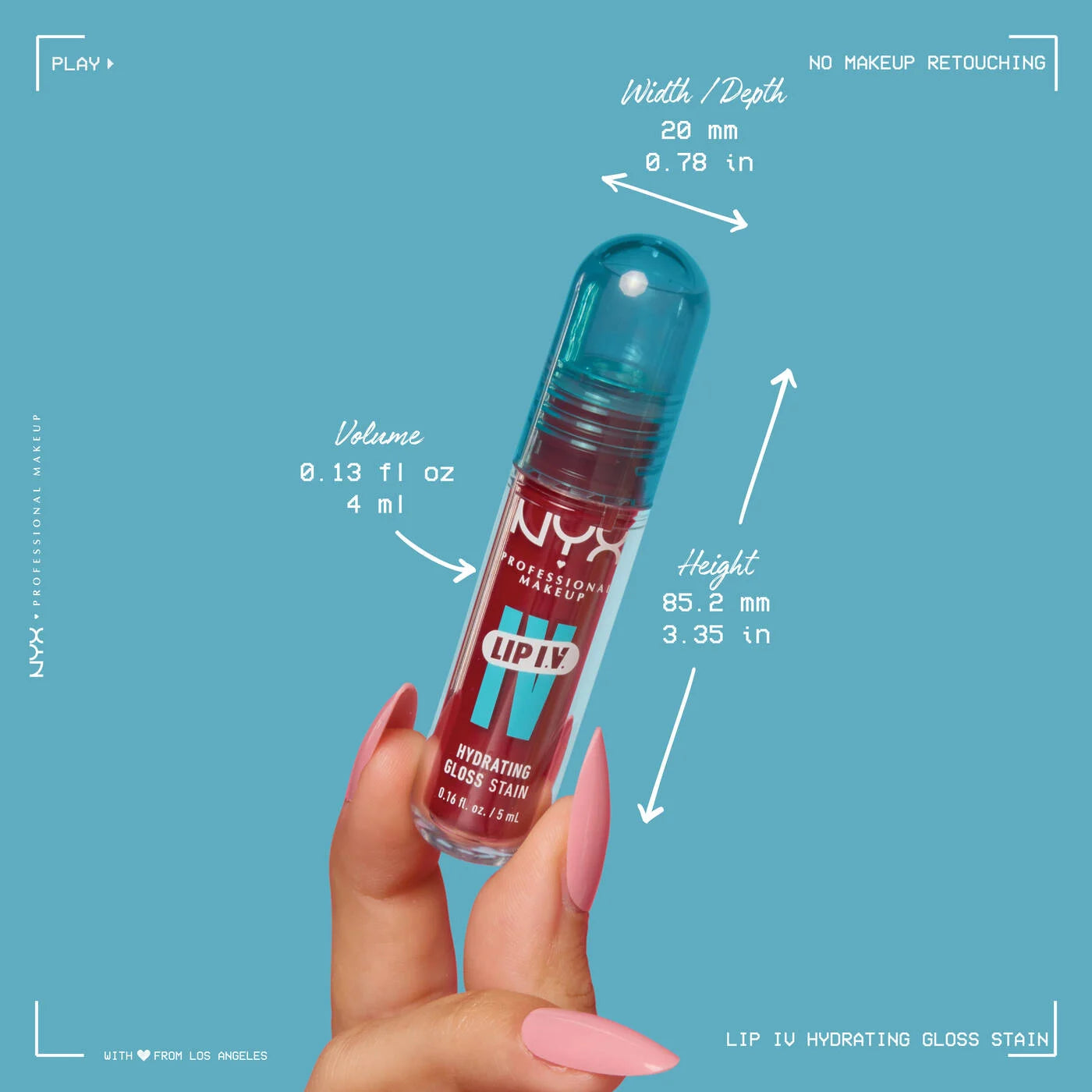 NYX LIP IV HYDRATING GLOSS SERUM 09 BLUSH RUSH