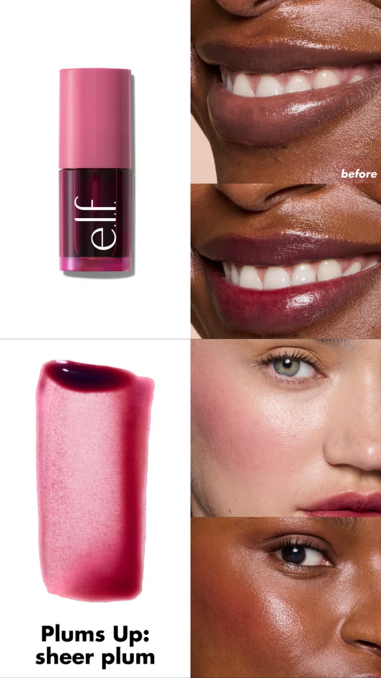 Elf Sheer For It Blush Tint Plumps Up - Sheer Plum