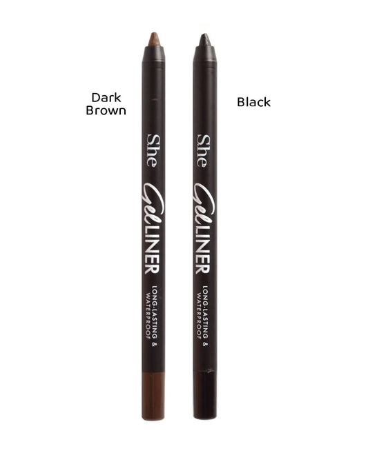 S.he Gel Liner Long-Lasting & Waterproof Dark Brown