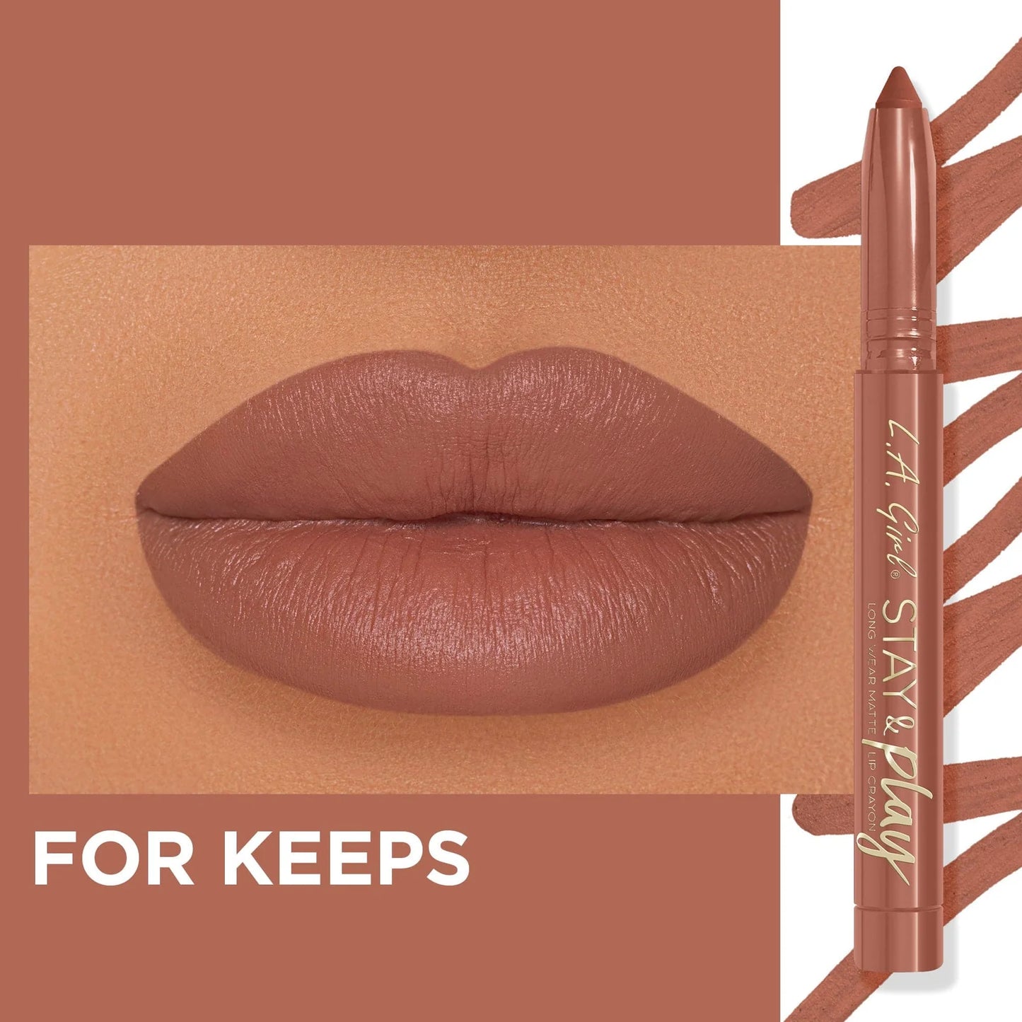 L.A. Girl Stay and Play Lip Crayon - For Keeps