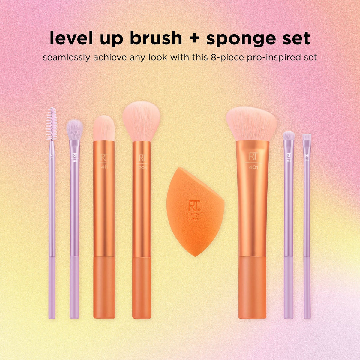 Level Up Brush + Sponge Set Real Techniques