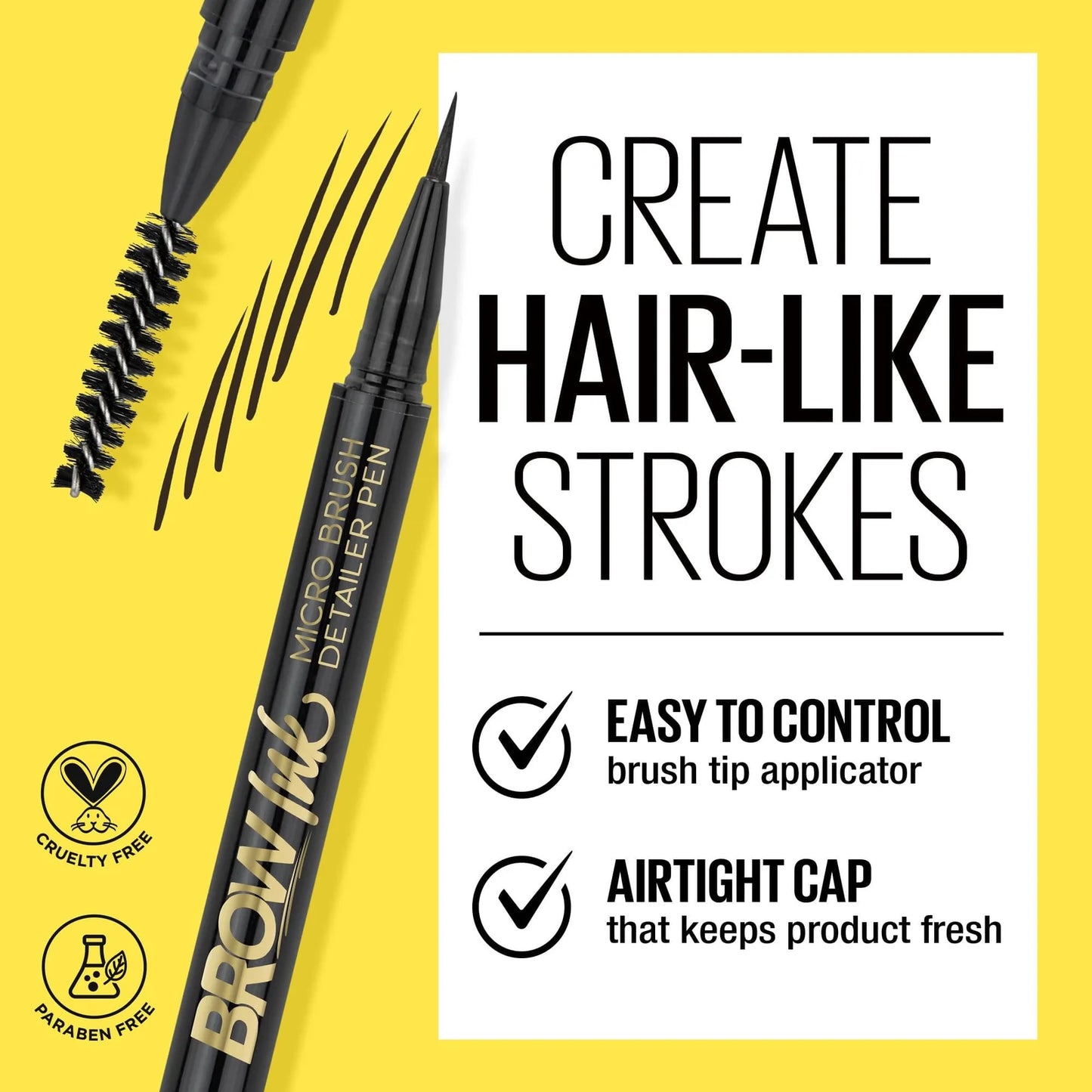 L.A. Girl Brow Ink Micro Brush Detailer Pen - Dark Brown