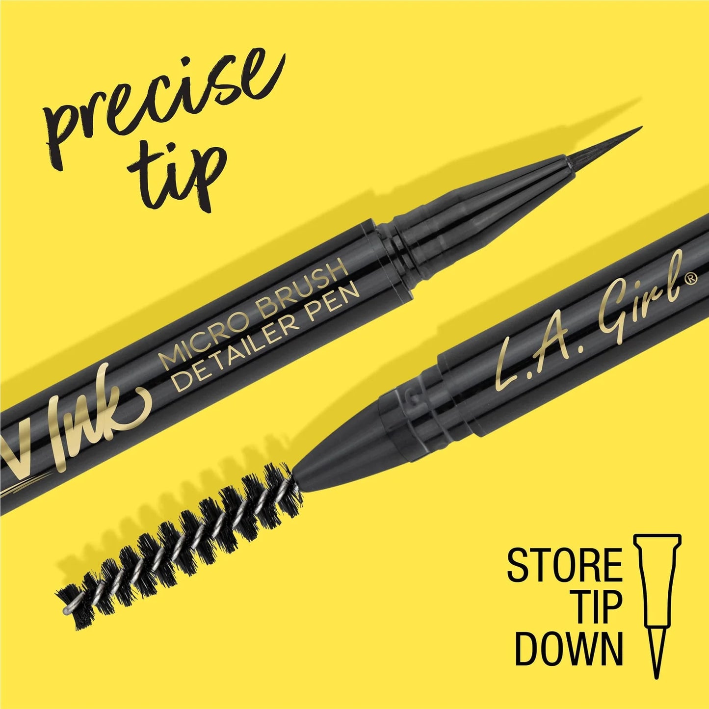 L.A. Girl Brow Ink Micro Brush Detailer Pen - Dark Brown