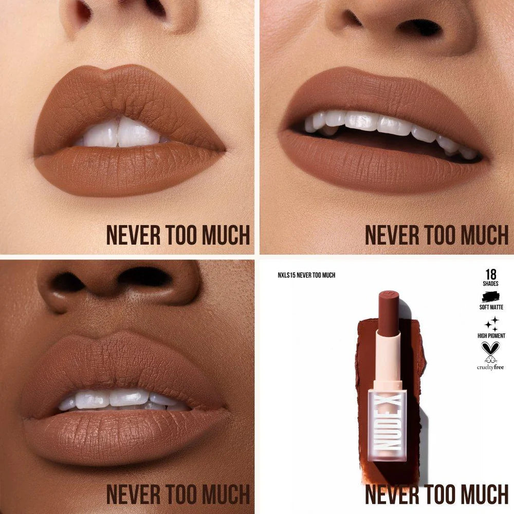 Nude X Soft Matte Lipstick Beauty Creations - Never Too Much