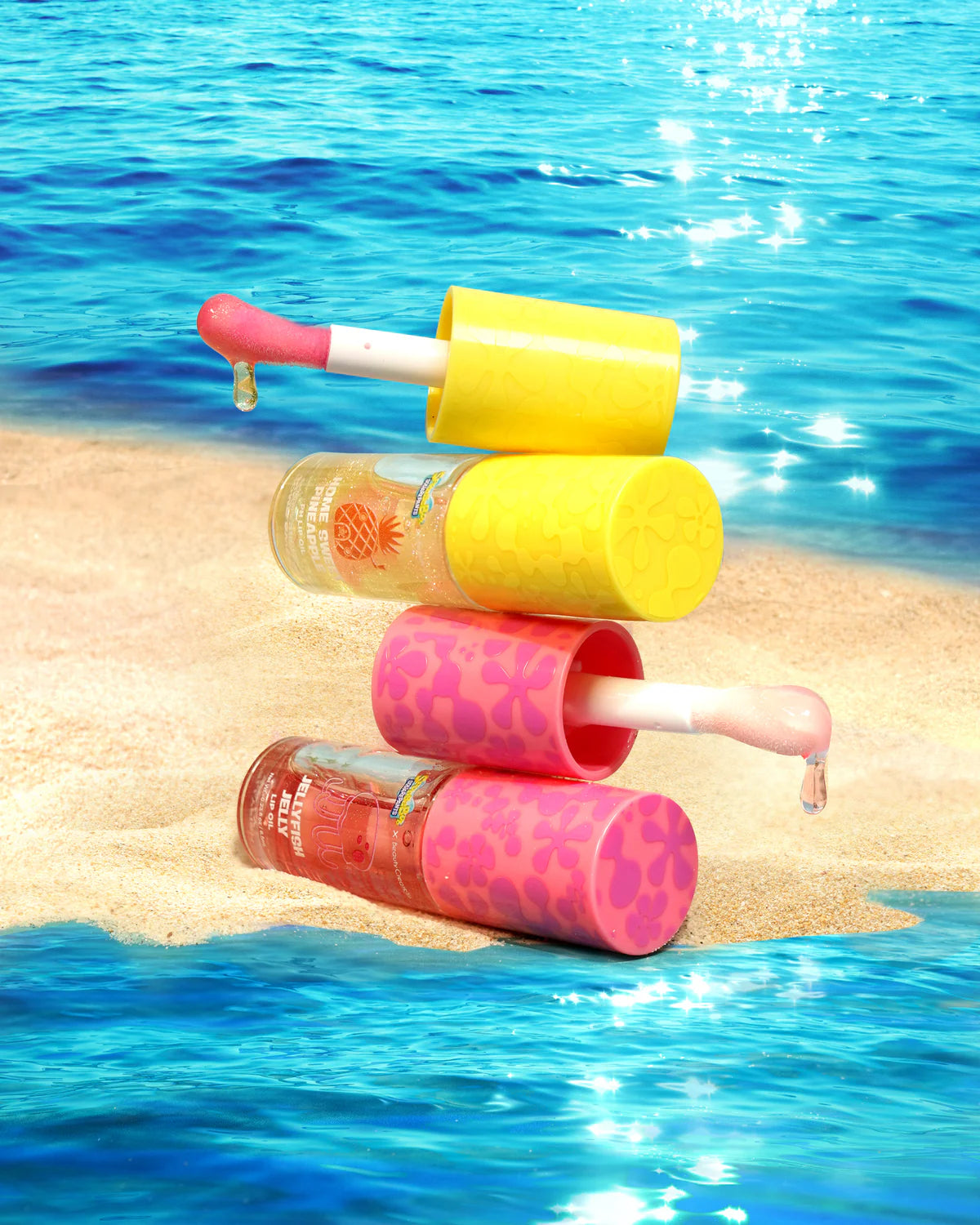 SpongeBob Jelly Fish Jam Lip Oil Set x Beauty Creations