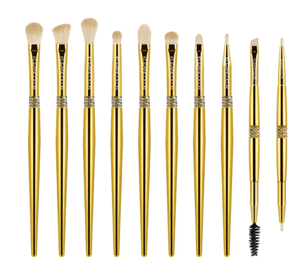 Kleancolor 10 Piece Essential Eye Brush Set With Tubby