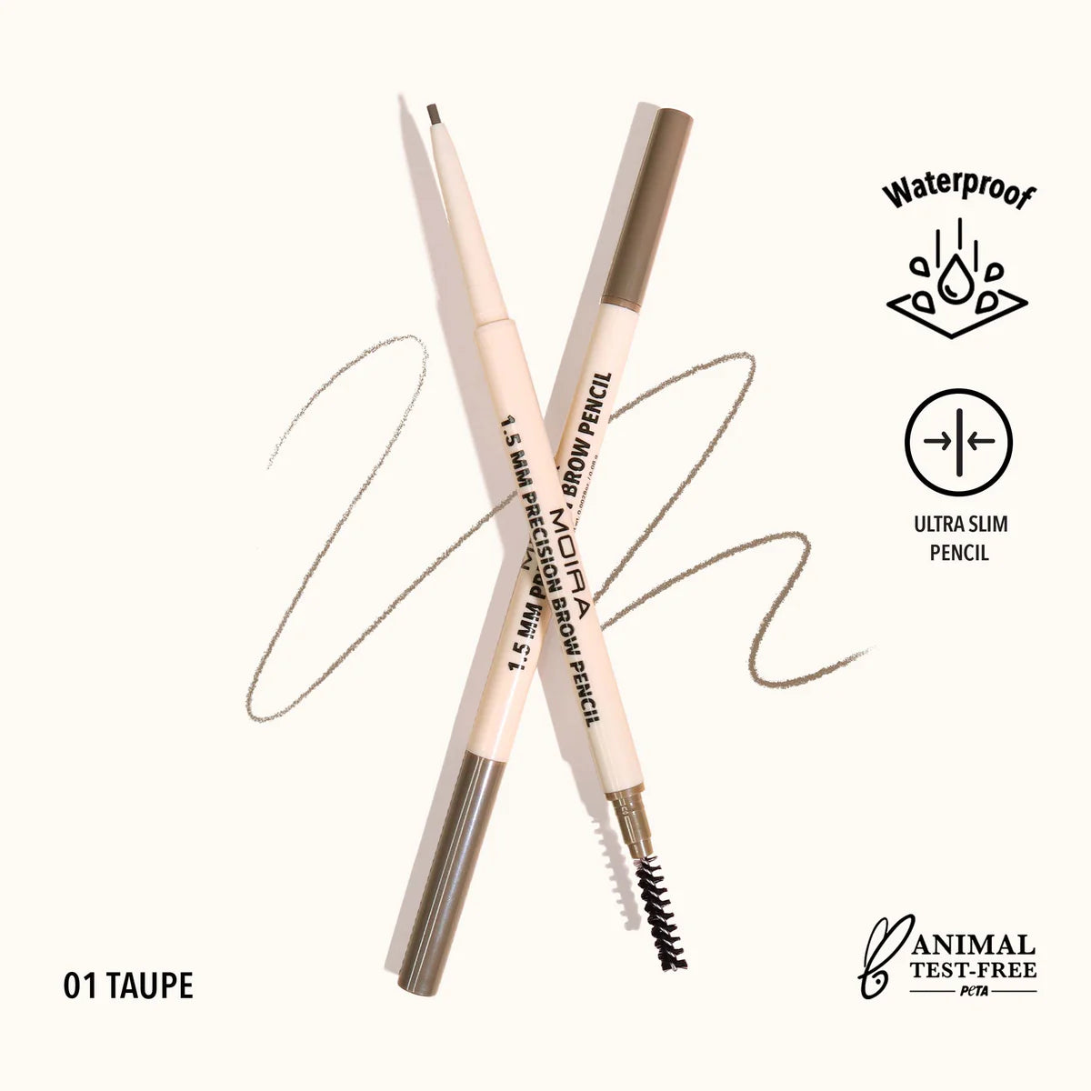 MOIRA PRECISION BROW PENCIL (1, TAUPE)