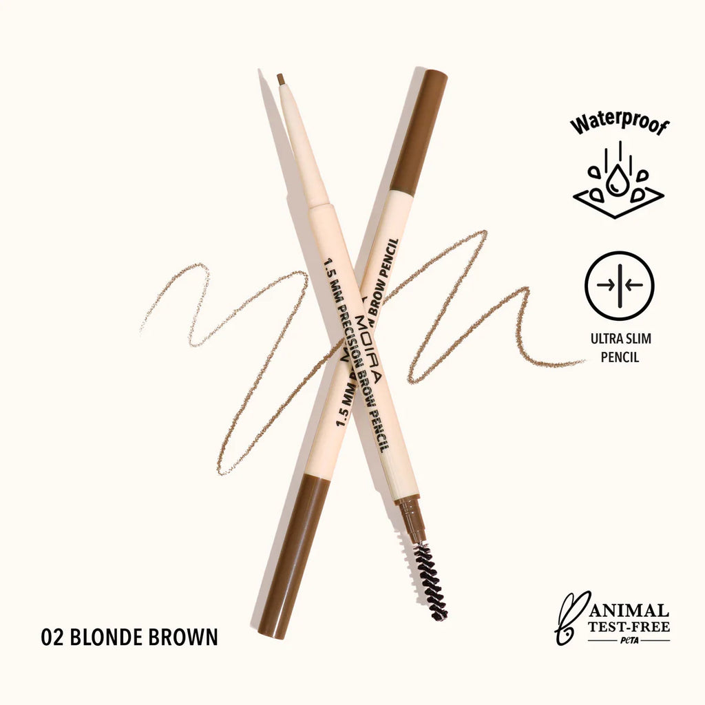 MOIRA PRECISION BROW PENCIL (02, BLONDE BROWN)