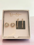 Pave Stud and Hoop Set Jessica Simpson