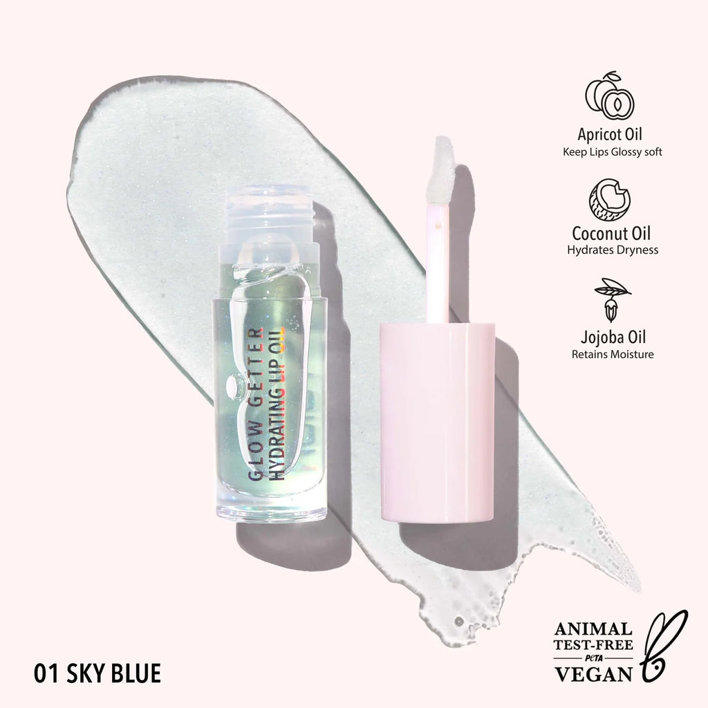 Glow Getter Hydrating Lip Oil (001, Sky Blue) Moira