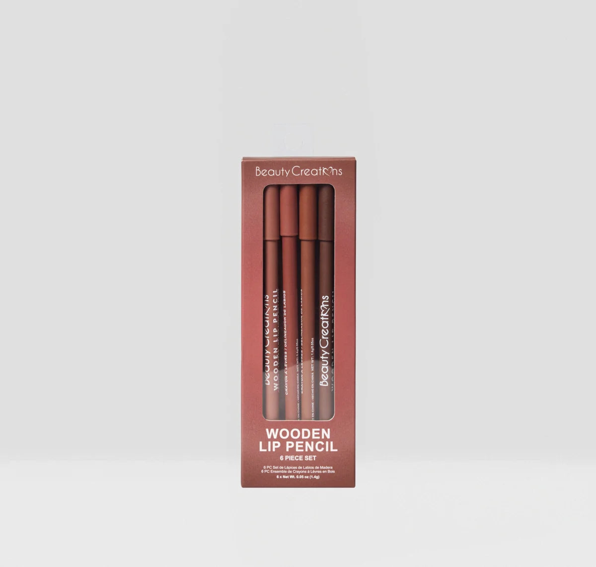 Wooden Lip Pencil 6 Piece Set