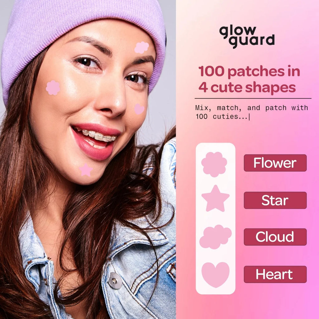 Glow Guard Pimple Patch 100 Patches Pink