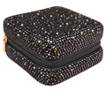Rhinestone jewelry Organizer box - negro