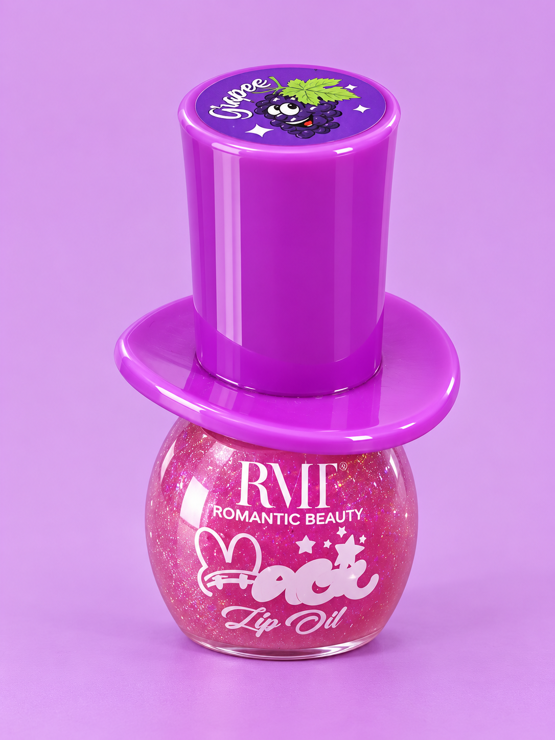 Hat Shimmer Magic Lip Oil Romantic Beauty - Morado