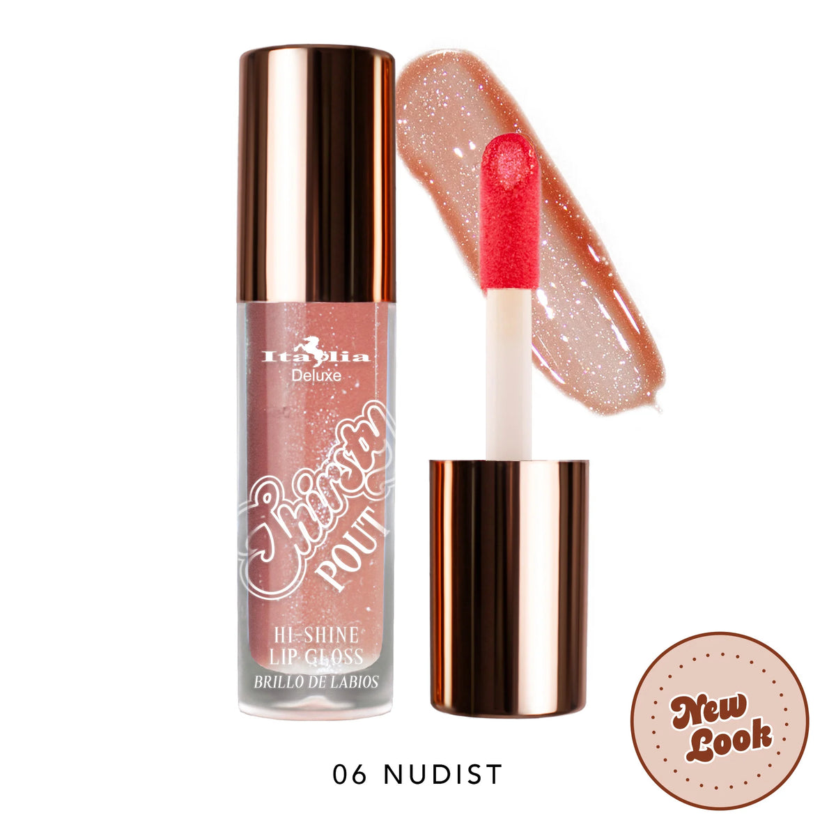 Thirsty Pout Hi-Shine Lip Gloss Italia Deluxe | 06 Nudist