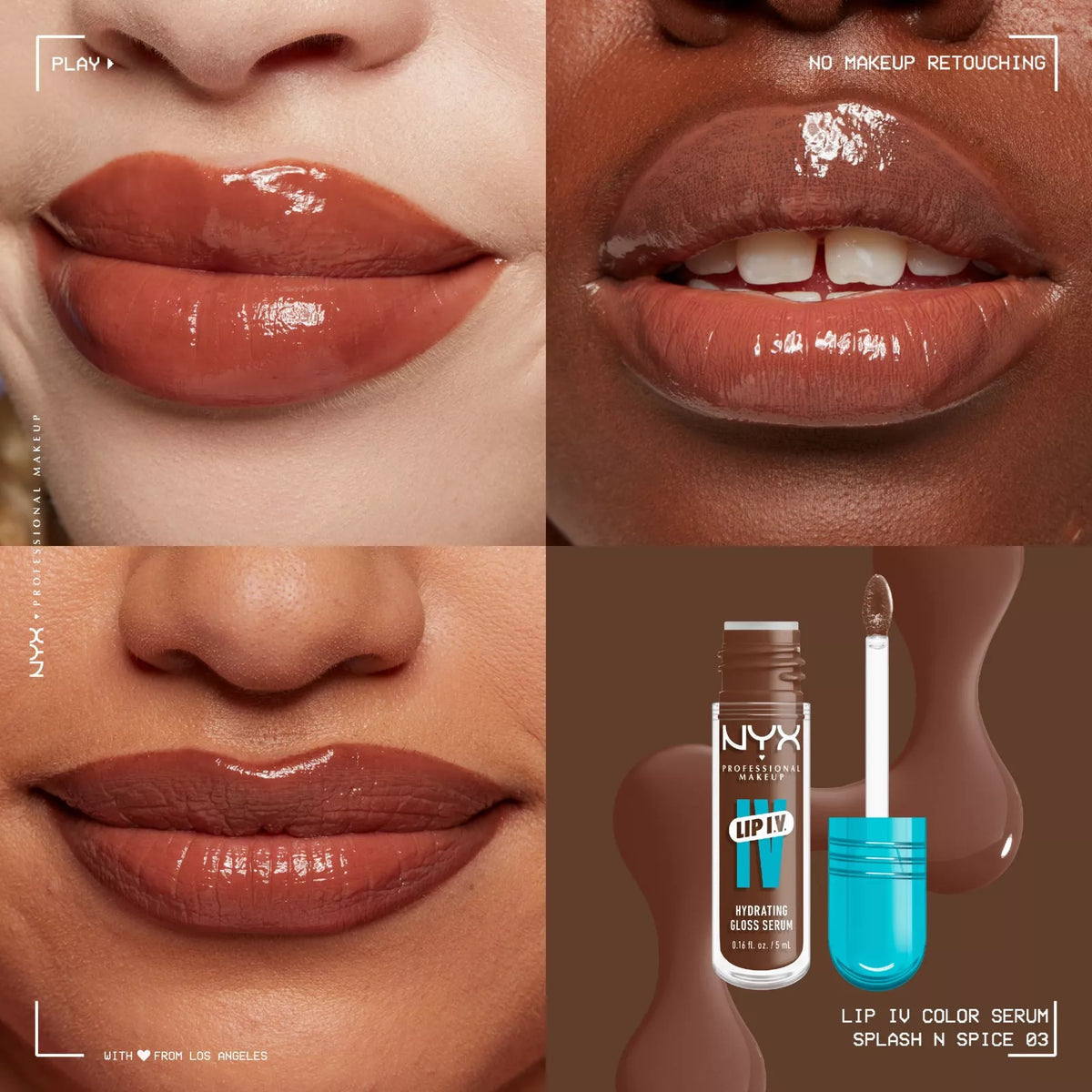 Lip IV Hydrating Gloss Stain NYX | 03 Splash N’ Spice