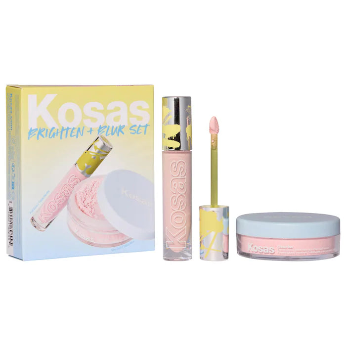 Kosas 
Brighten & Blur Set - Color Corrector + Loose Setting Powder Face Set