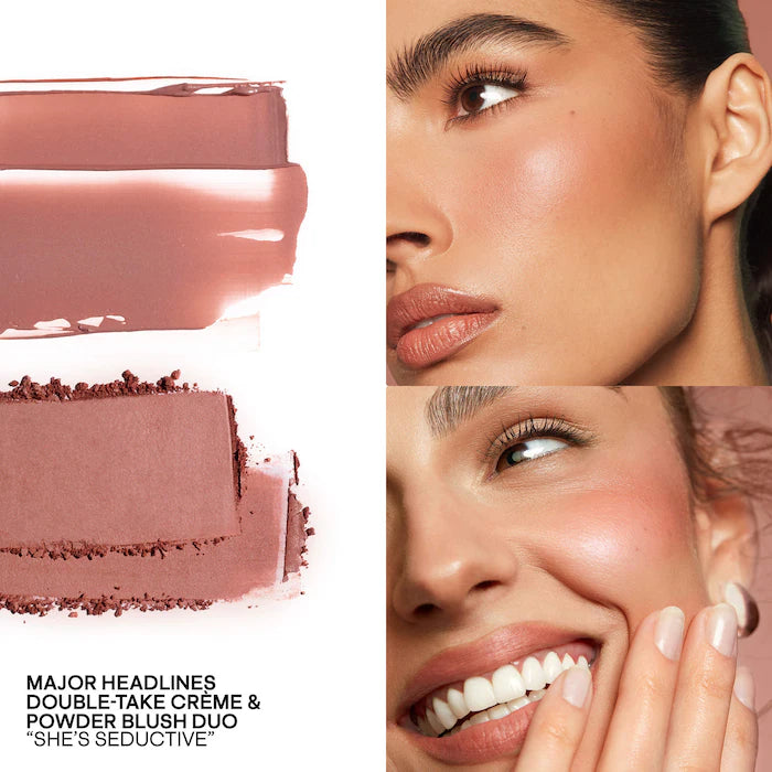 PATRICK TA 
Mini Major Headlines Double-Take Crème & Powder Blush Duo - She’s Seductive