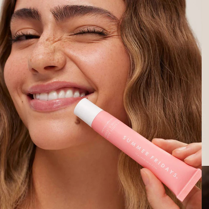 Summer Fridays 
Lip Butter Balm Treatment for Hydration + Nourishing Shine - Pink Sugar