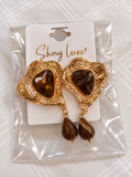 Aretes Golden Marble Drops