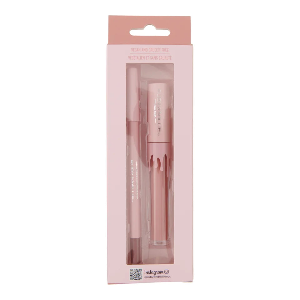 Lip Kit Matte Liquid Lipstick & Lip Liner Ruby & Mille