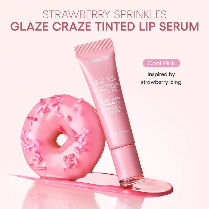 LANEIGE 
Glaze Craze Donut Delight Hydrating Tinted Lip Serum Duo