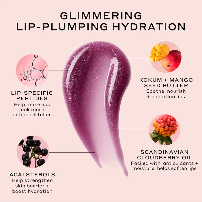 OLEHENRIKSEN 
Pout Preserve Hydrating Peptide Lip Treatment -Lingonberry Jam Glitter