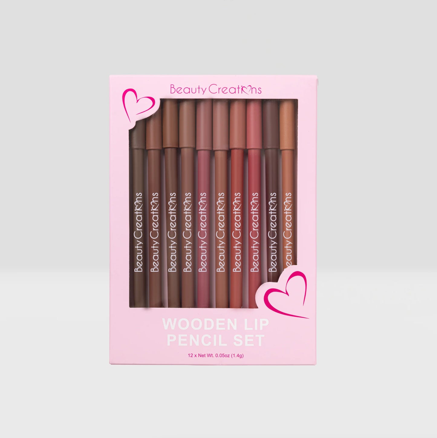 Wooden Lip Pencil Set Beauty Creations