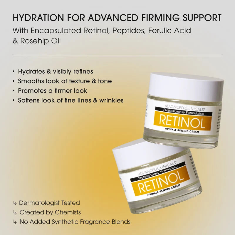 Retinol Wrinkle Rewind Cream Advanced Clinicals